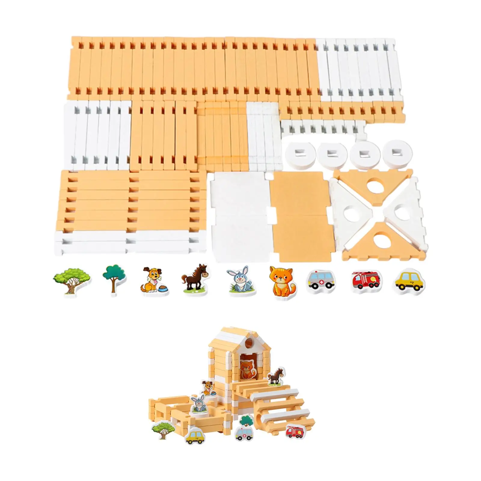 ビルディングブロックセット ユニークなDIY木造住宅 大人 男の子 女の子 子供用