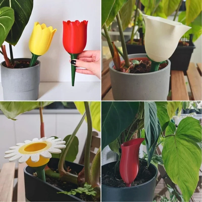 

1pc Self Watering Planter Insert Plant Watering Devices, Automatic Plant Waterer Indoor Flower Shape