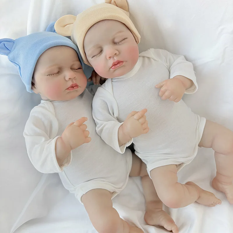 48CM LouLou Reborn Baby Doll Soft Touch Hand Made Art Dolls Newborn Lifelike Babies with Visible Veins Muñecas Bebe Reborn
