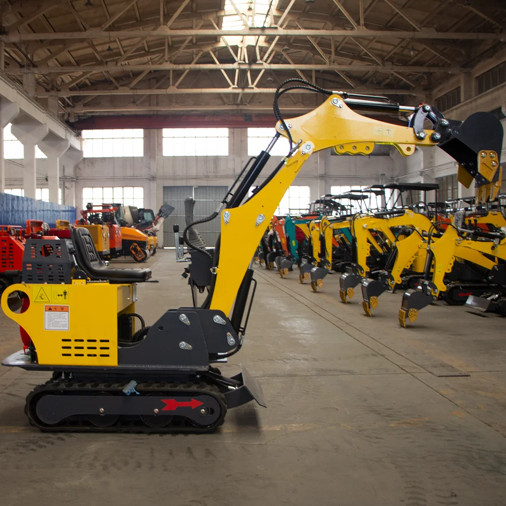 0.8 ton mini escavadeira agrícola ensacadora pequena uso doméstico escavadeira de esteira hidráulica de alta potência YG-08 mini escavadeira personalizada