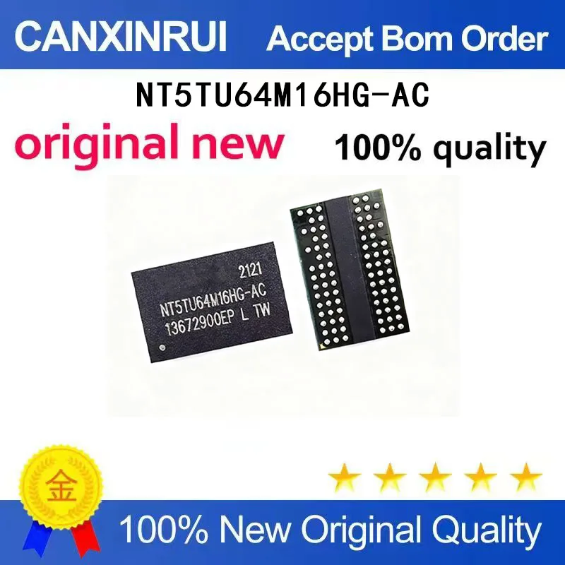 (5-100 Pieces) NT5TU64M16HG-AC BGA84 64M * 16 bit DDR2 granular storage IC chip in stock
