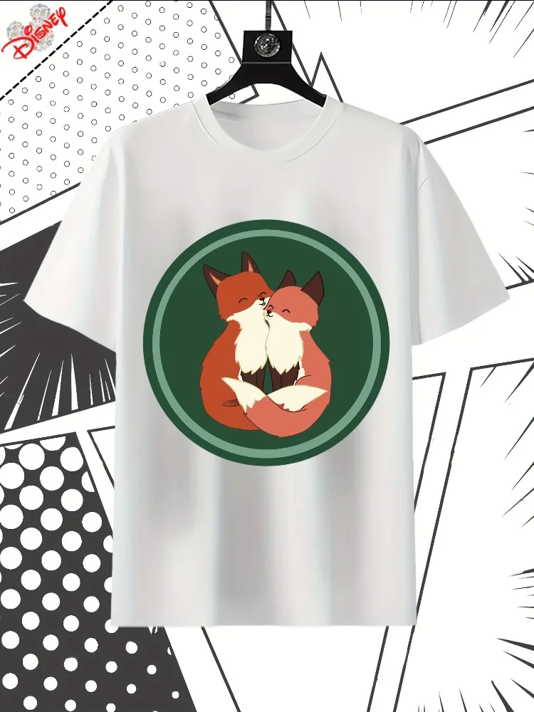 ديزني Zootopia نيك وجودي فوكس تي شيرت المرأة الجولة الرقبة قصيرة الأكمام تي شيرت غير رسمي مضحك قميص أعلى عيد الميلاد تي شيرت