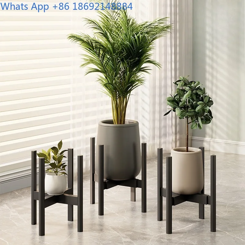Living Room Floor-Standing Flower Stand Storage Rack Balcony Plant Display Rack Movable Succulent Holder Flower Pot Stand