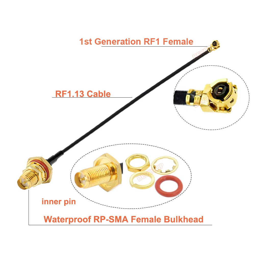10 Teile/los IPX MHF RF1/3/4 Buchse auf Wasserdichte RP/SMA Buchse Schott RF 0,81/1,13/RG178 Kabel 3g 4g WIFI Antenne Adapter 50 Ohm
