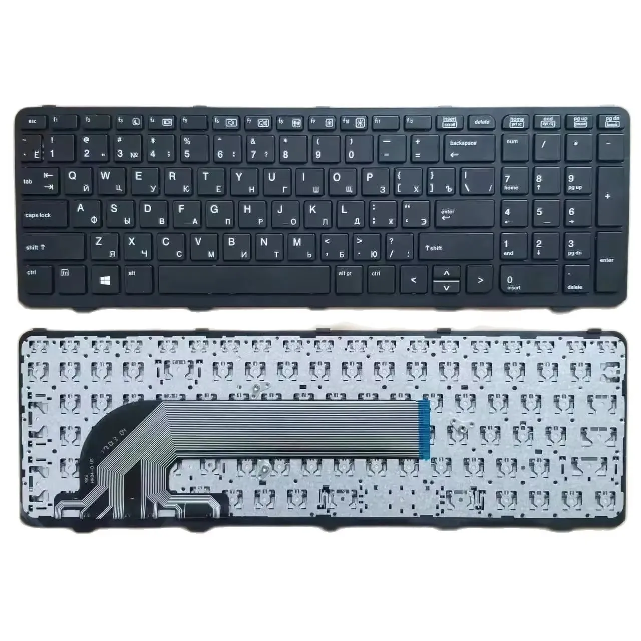 Keyboard for HP Probook 450 G0 450 G1 450 G2 455 G1 455 G2 470 G0 470 G1 470 G2 With Frame US/Russian  Layout