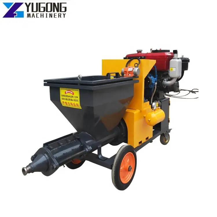 YUGONG Wall Plastering Machine Putty Mortar Sprayer Cement Mortar Concrete Spray Gunite Grout Plaster Leveling Shotcrete Machine