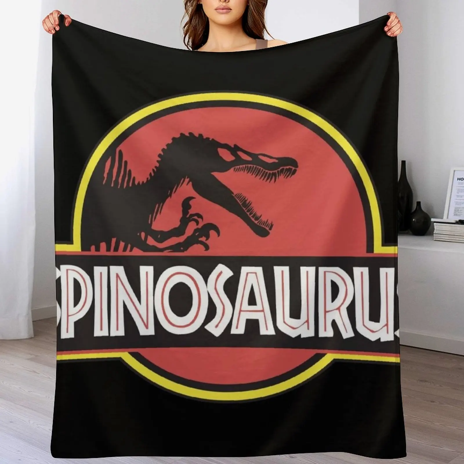 

New Spinosaurus jurassic style Throw Blanket Comforter Giant Sofa Flannel Baby Blankets