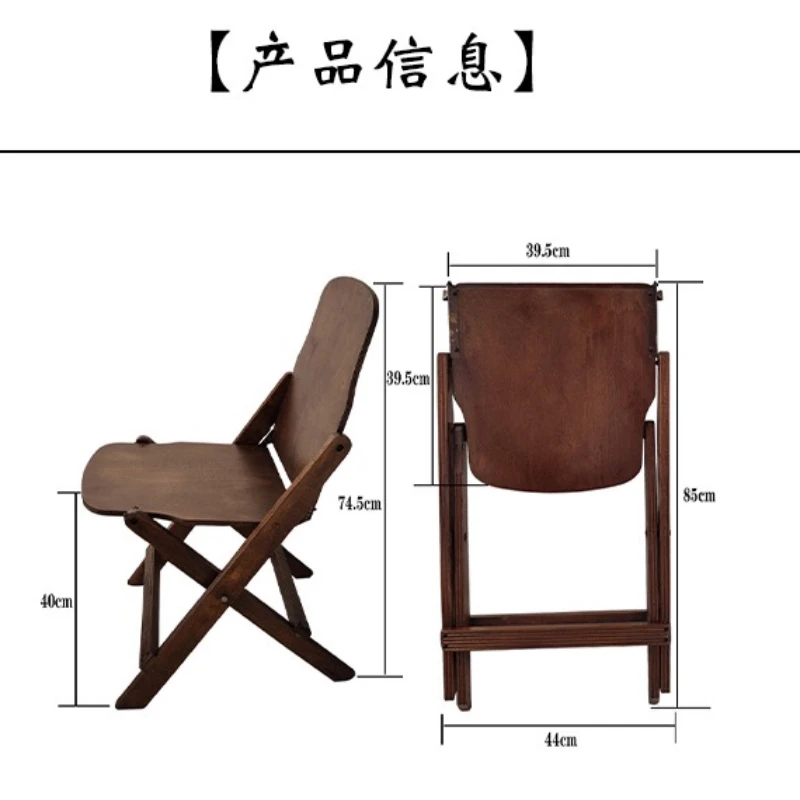 Solid Wood Folding Garden Chair, Outdoor Portable Camping Cadeira de jantar, Varanda Vintage Chaise De Jhump, Mobília do pátio, WK50GC