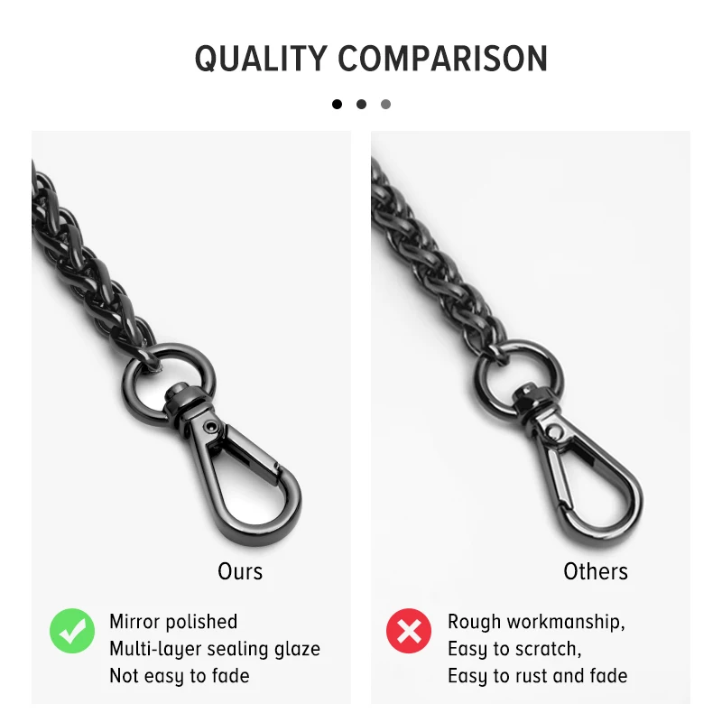 WUTA Metal Bag Chain Transformation Accessories For Issey Miyake Underarm Crossbody Replacement Handbag Strap Anti-wear Buckle