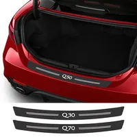 Car Rear Bumper Stickers For Infiniti Q50 Q30 Q60 Q70 IPL QX50 QX30 QX60 QX70 QX80 Auto Trunk Carbon Fiber Protector Accessories