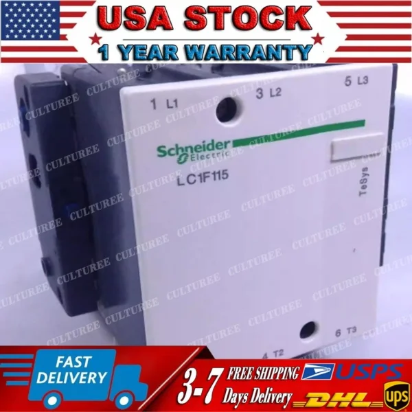 

Lc1f115f7 3-полюсный контактор 600 В переменного тока, 115 А, новый оригинальный точечный Plc