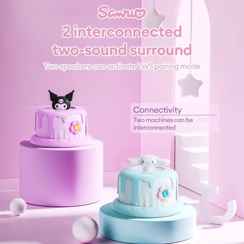 

Sanrio Portable Wireless Bluetooth Speakers FY03 Anime Hello Kitty Cake Anime Loudspeaker Toys Girl Gift Room Decorate Ornaments