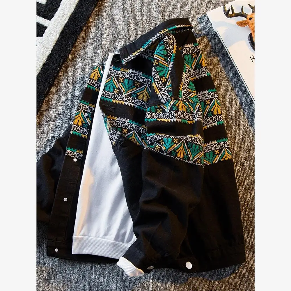 

Мужская джинсовая куртка Long Sve, повседневная универсальная элитная одежда на весну и осень для среднего возраста