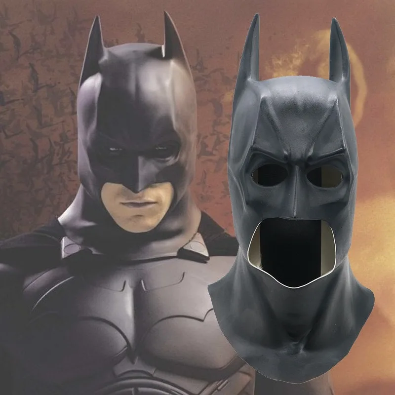 

Black Bat Hero Latex Mask Full Head Superhero Costume Mask for Halloween Cosplay Carnival Party Adult
