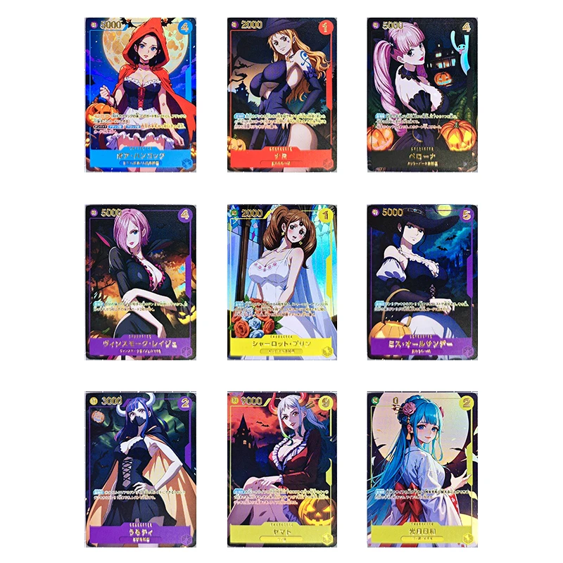 

Diy Anime One Piece Perona Nami Cartoon Character Collection Homemade Rare Bronzing Game Flash Card Board Game Toys Gift