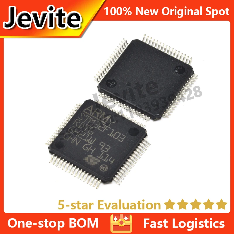 Jevite 100% New Original electronics Controller IC 103RD STM32F103RDT6 LQFP-64 384KB Flash 32-bit ARM-M3 MCU