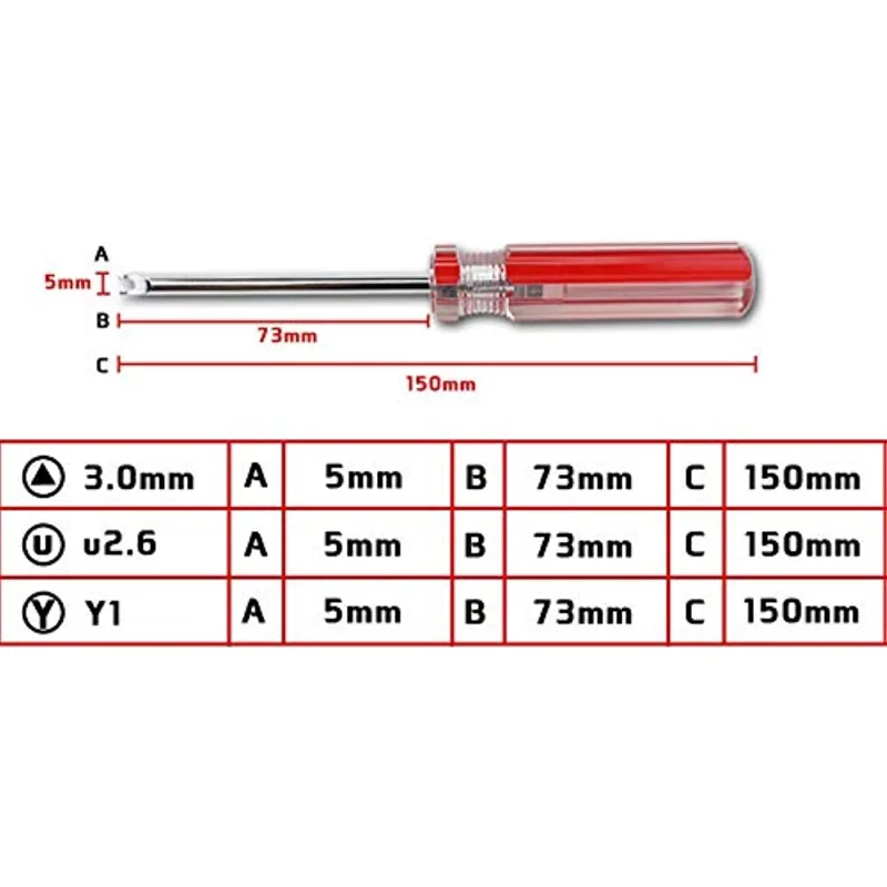 Special-shaped screwdriver r Special Screwdriver Sets 2.6U-shaped 3.0triangle 5.0Y-shaped internal cross screwdriver