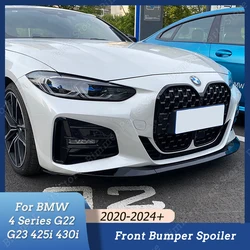 MP Style Front Bumper Splitter Lip Diffuser Spoiler For BMW 4 Series G22 G23 425i 430i 2020-2024+ Front Shovel Body Kits Tuning