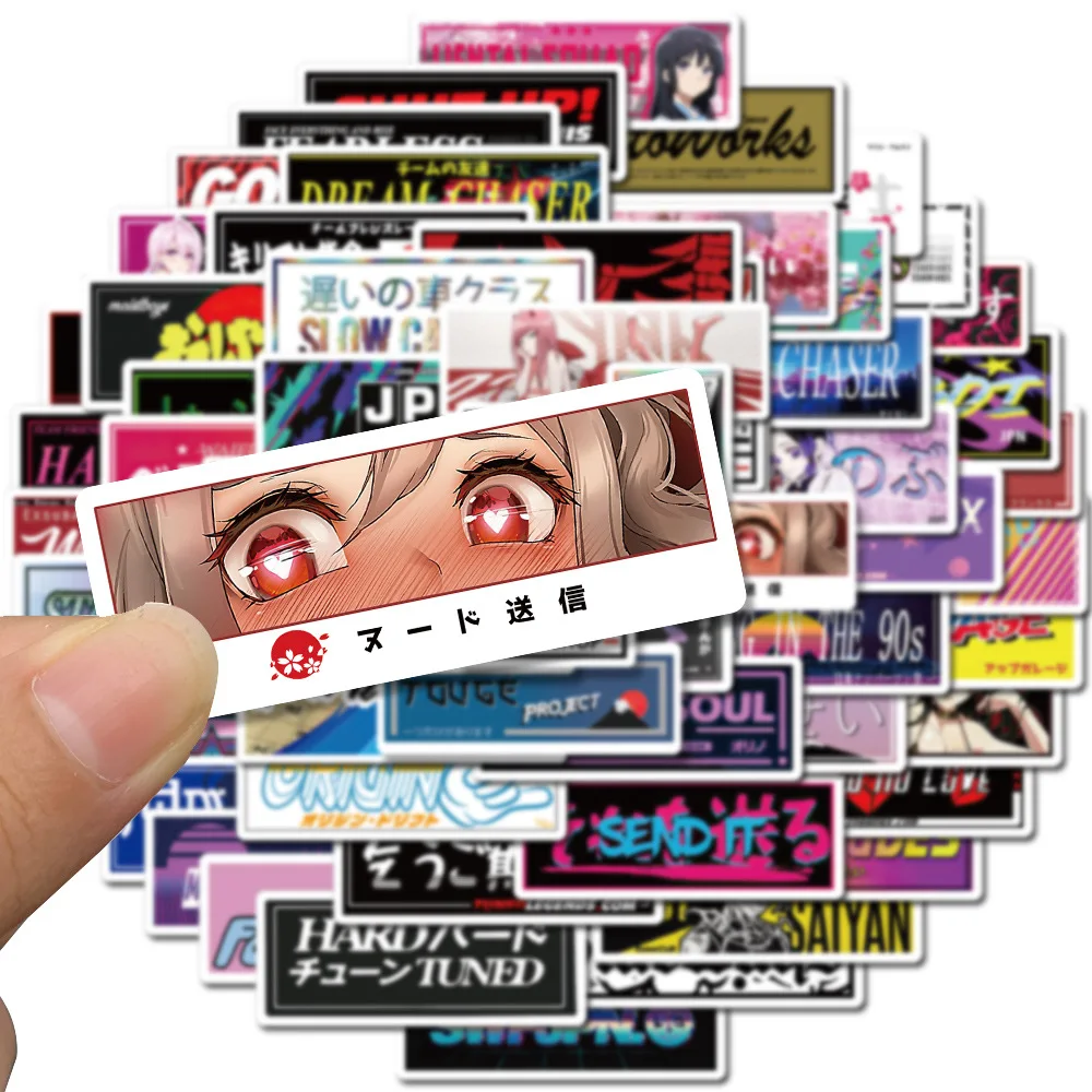 

10/66/PCS Japan JDM Racing Car Anime Graffiti Stickers for Laptop Motorcycle Car Bike Skateboard Luggage Waterproof Decal