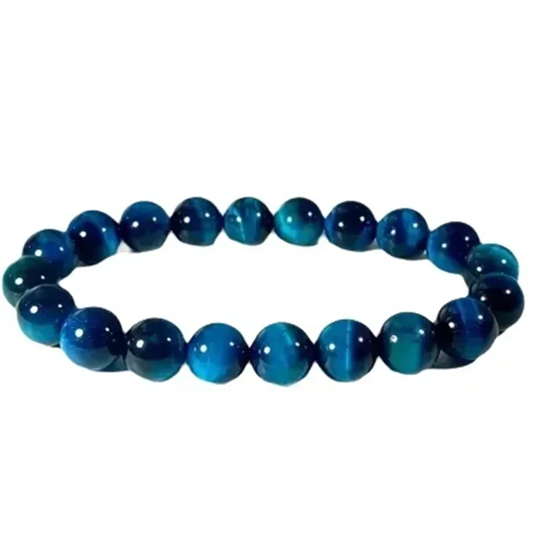 

Natural Stone Blue Tiger Eye Beaded Bracelets Women Men Reiki Healing Yoga Meditation Charm Bangles Pulseras Jewelry Gift