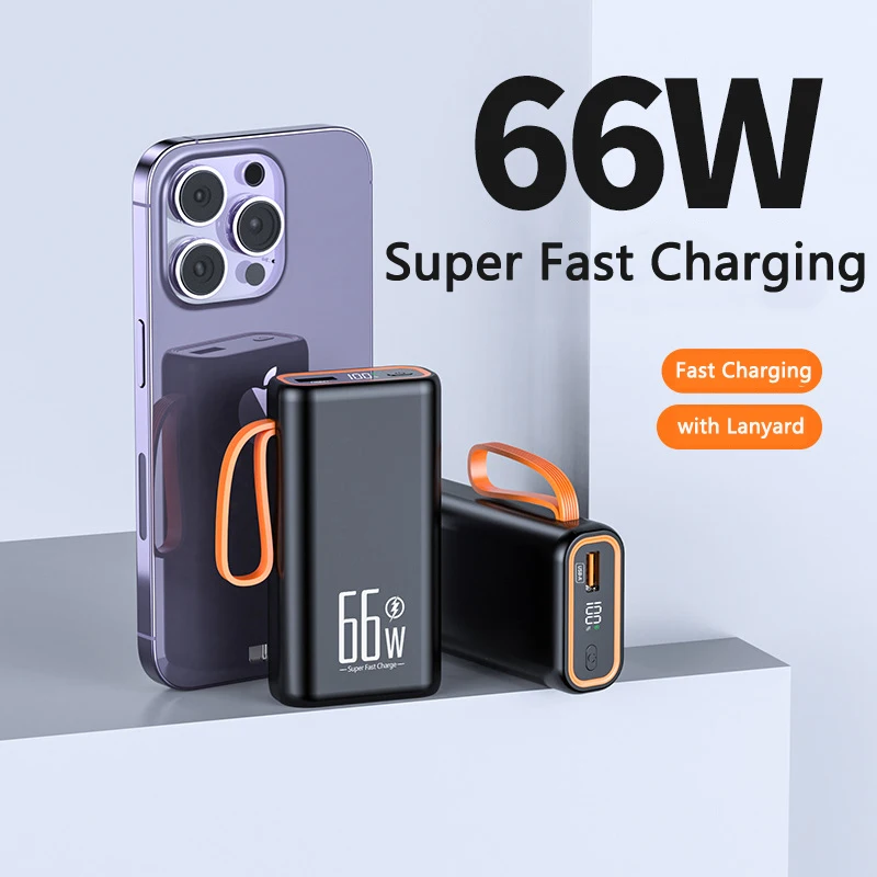 

Mini Power Bank 20000mAh 66W Fast Charging Powerbank Portable External Battery Pack for iPhone Samsung Huawei Xiaomi Poverbank