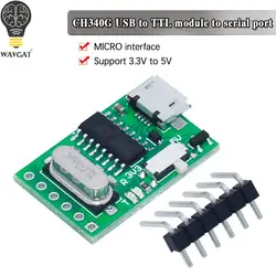 1Pcs USB to TTL converter Micro UART module CH340G CH340 3.3V 5V switch for downloader pro mini