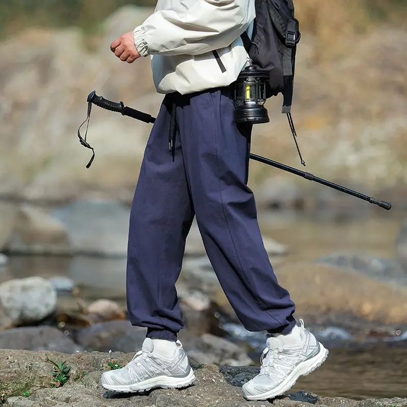 

Мужские повседневные уличные десантники, походные брюки для бега, осенне-зимние прямые брюки, удобные драпированные повседневные брюки в стиле ретро