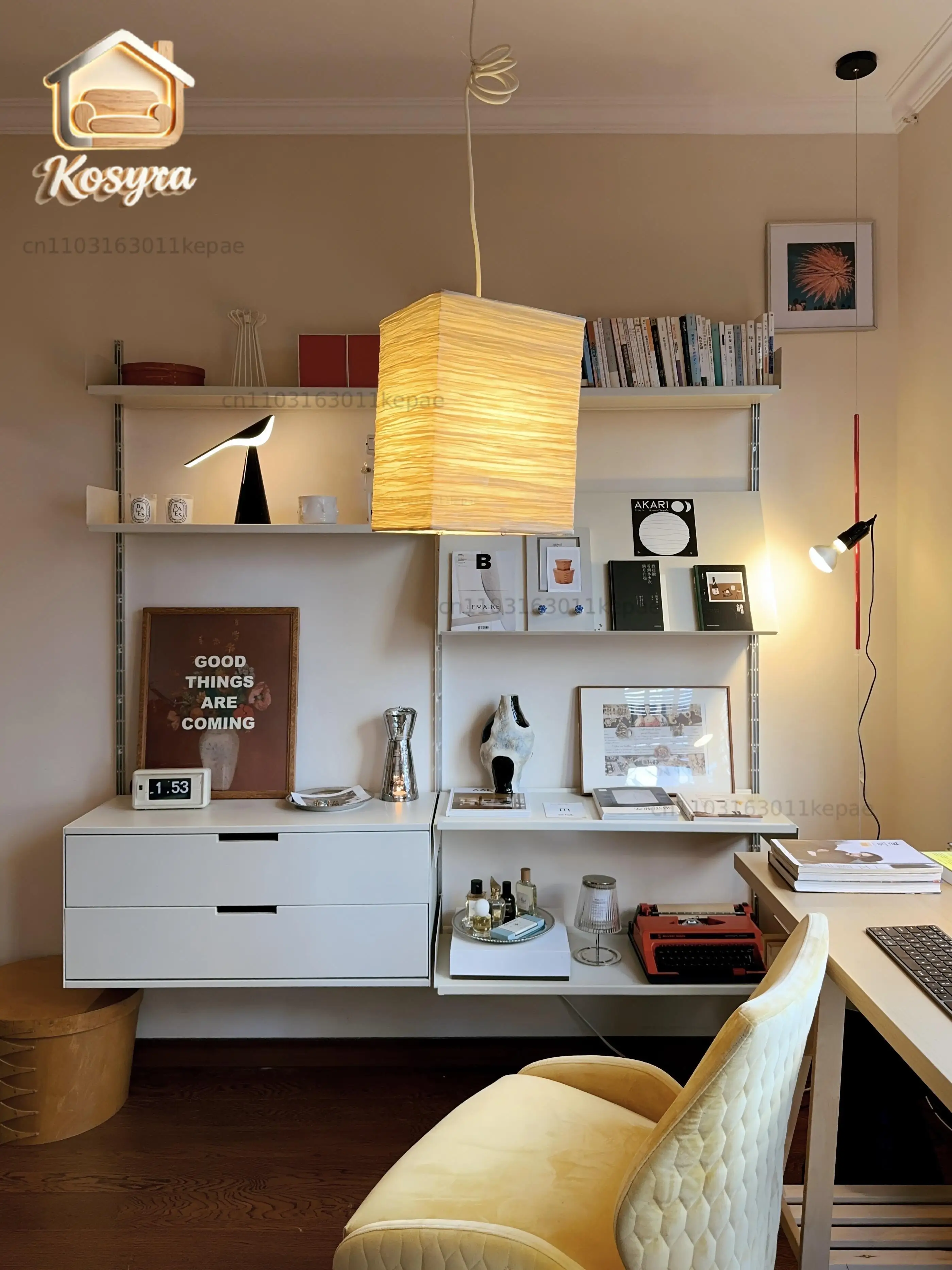 Simple Invisible Wall Mounted Lifting Shelf Movable Display Shelf Storage Shelf Vitsoe606 Track Bookshelf