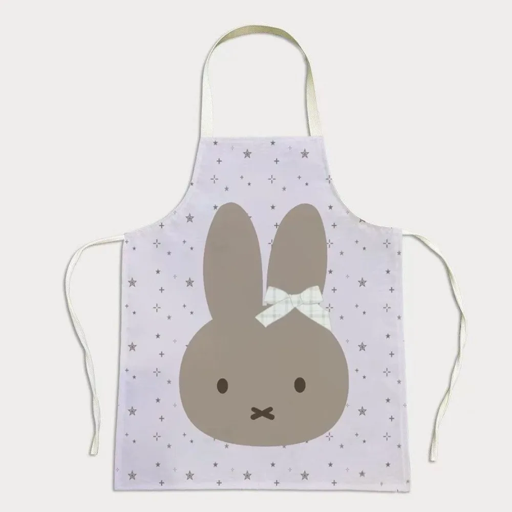 Miffy Kawaii Waterproof Fabric Apron for Adult Kitchen Household Baking and Oil Pollution Prevention Cute Gift Toy view 5