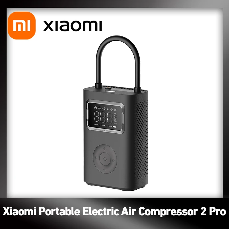Xiaomi Portable Electric Air Compressor 2 Pro 45s Fast Inflation 16 Times Tire Charging Digital Display SOS Light for Car Bike