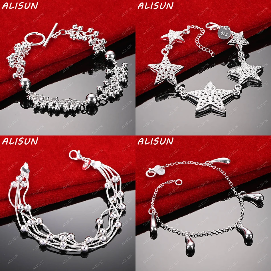 

ALISUN 925 Sterling Silver Design Bracelets For Women Men Creativity Gifts Street All-match Party And Daily Wear