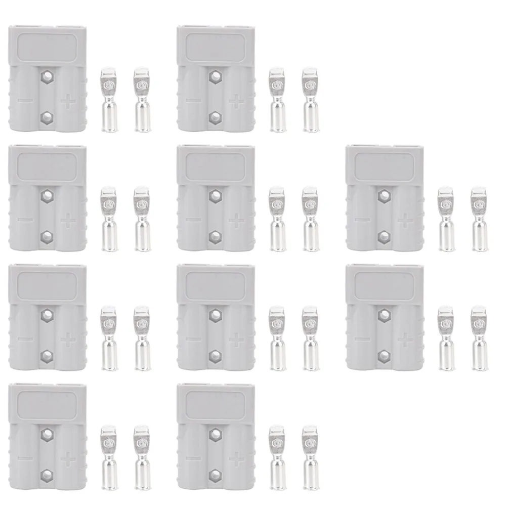 

10 PCS 50A 600V Battery Power Connector 16mm² 6AWG Silver-plated Copper Cable Terminal Quick Disconnect Battery Quick Connect