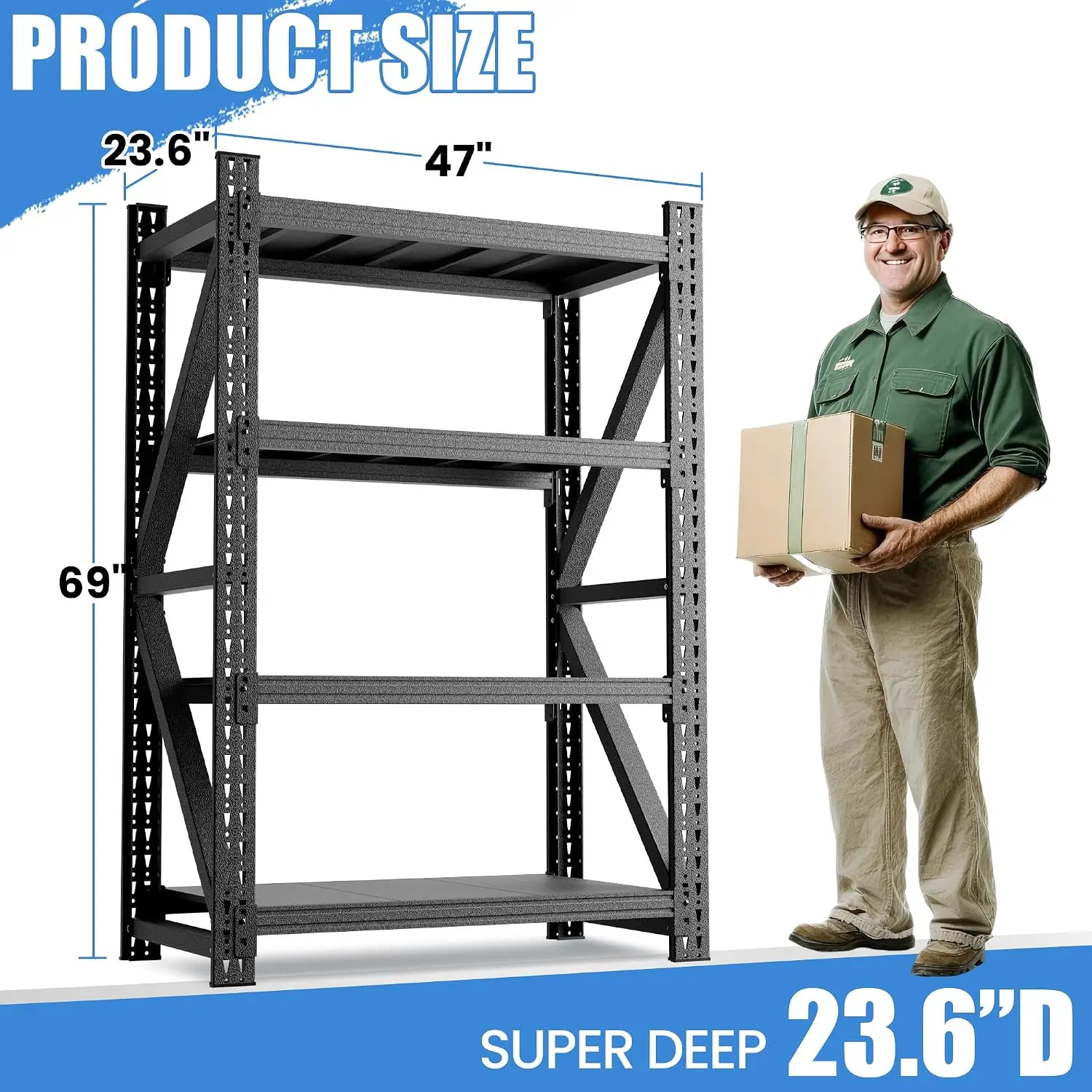 Heavy Duty Metal Shelving Units, Garage Shelves & Storage System | 24