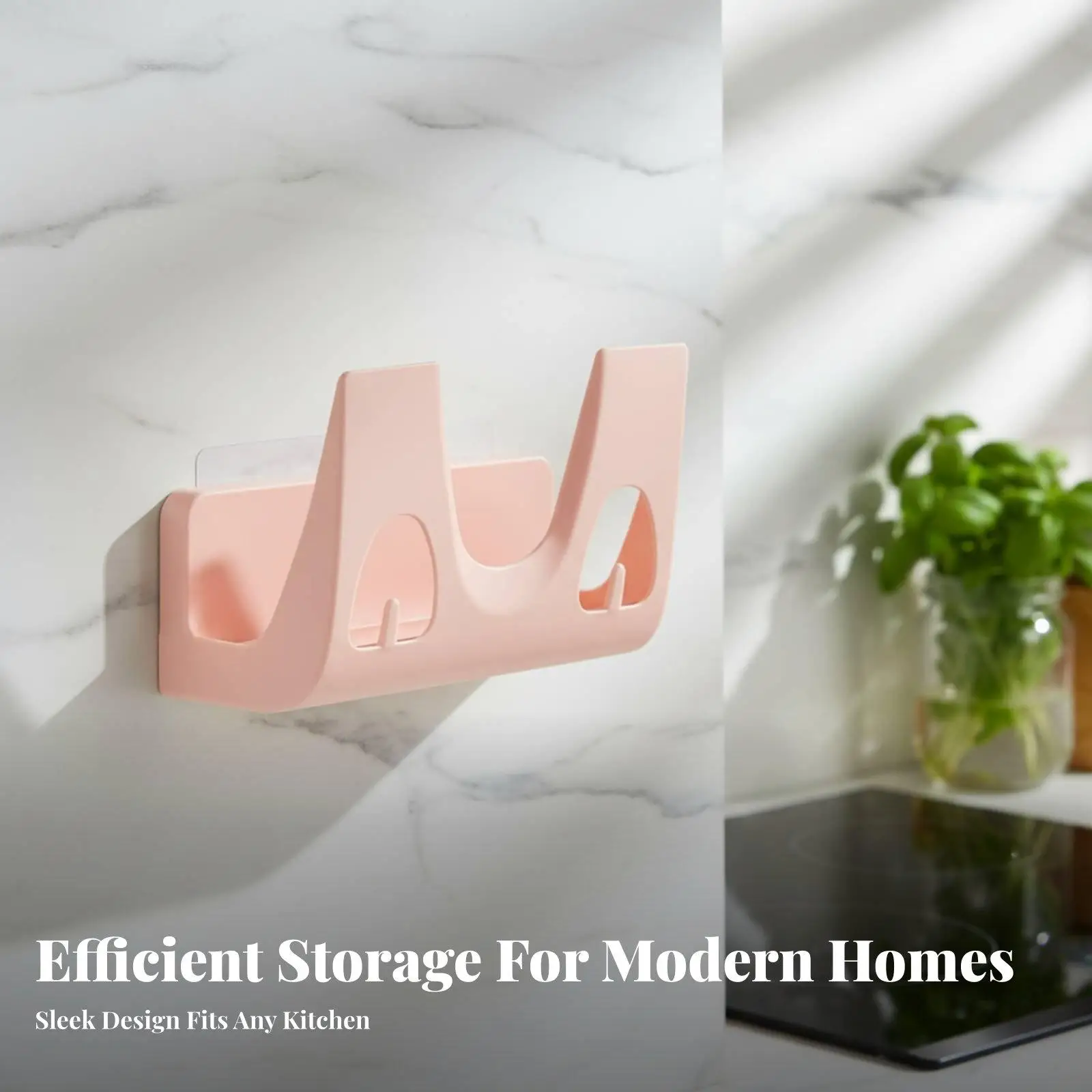 Sturdy PP Kitchen Lid Holder for Wall Mount with Water Catch Tray for Pot Covers Utensils Organizer Rack for RV and Small