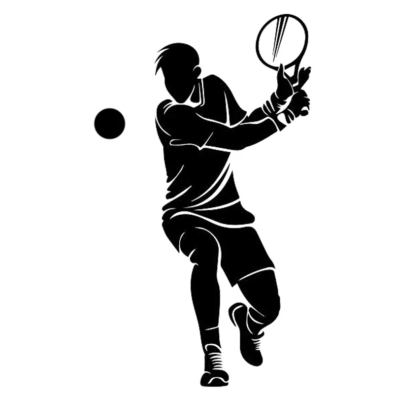 

Fashion Sport Tennis Player Decor Car Sticker Vinyl DecalsCovering Scratches 10CM*17.1CM