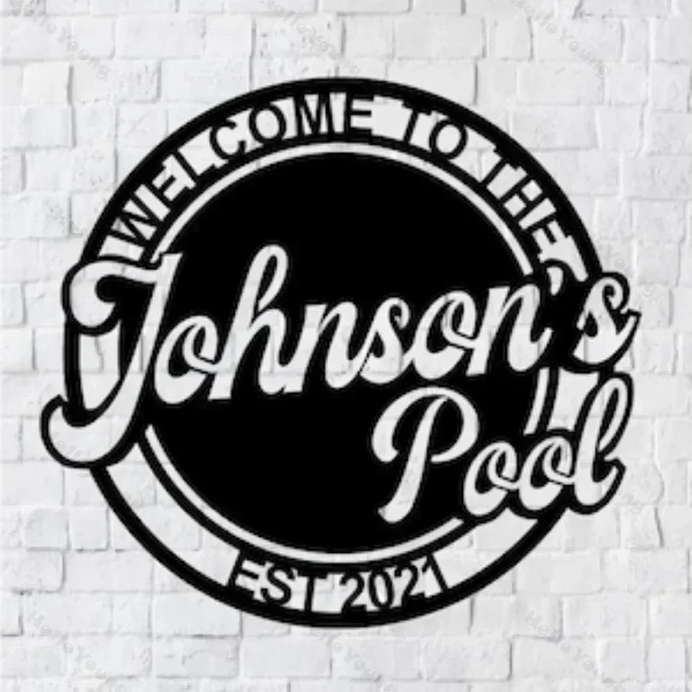 Personalized Backyard Pool Metal Sign, An Exquisite Outdoor Decoration.Decorative Ornament for Home,Adding Style By The Poolside