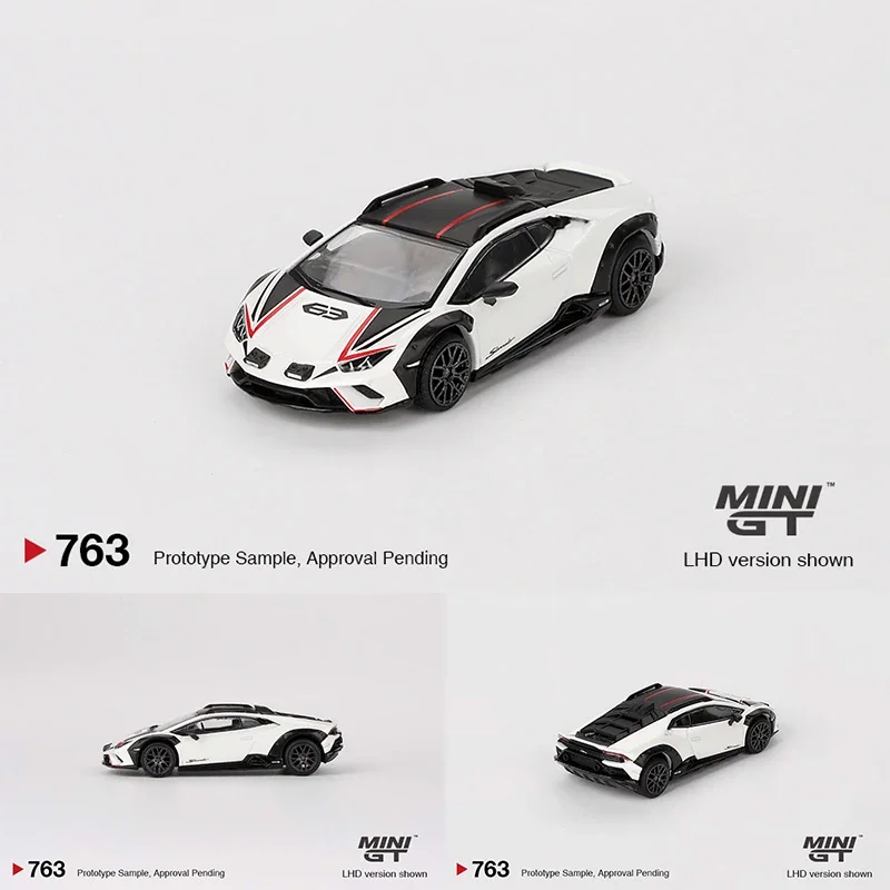 MINIGT 763 1:64 Huracan Sterrato Bianco Asopo Diecast Diorama Model Collection Miniature Toys