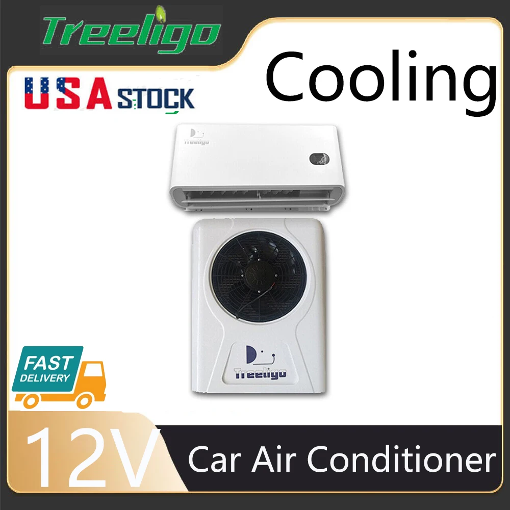 

Treeligo 12V 24V 10500BTU Car Electric Parking Air Conditioner Split Air Conditioning For Truck Caravan Camper Van RV Motorhome