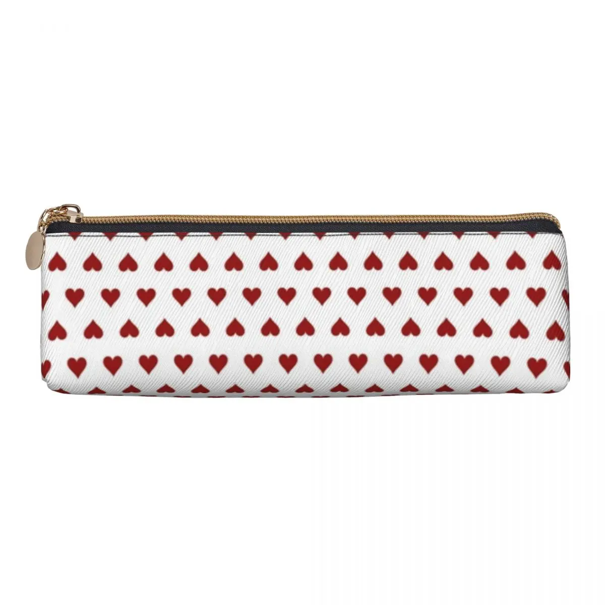 Fashion Pencil Case Red Poker Hearts Pencil Box Playing Cards Print School Pencil Cases Boy Girl Zipper Design School Supplies