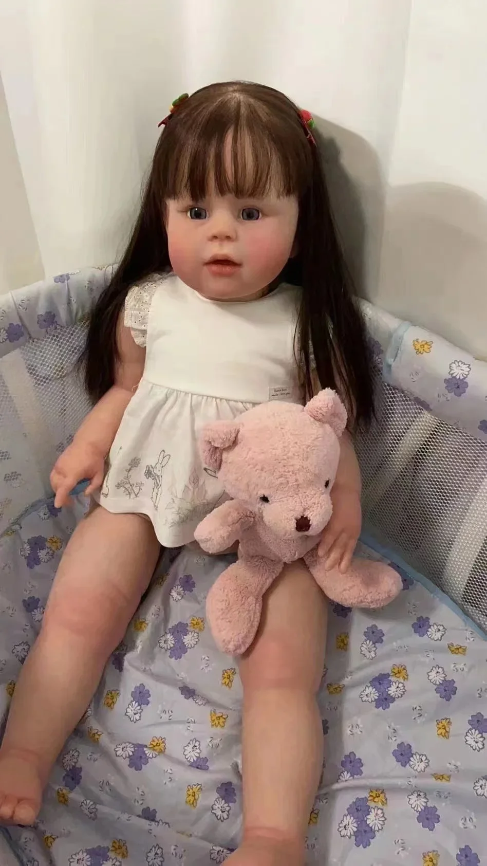 28 inch enorme herboren pop pop Peggy meisje afgewerkte handgemaakte pop echte zachte aanraking herboren babypoppen