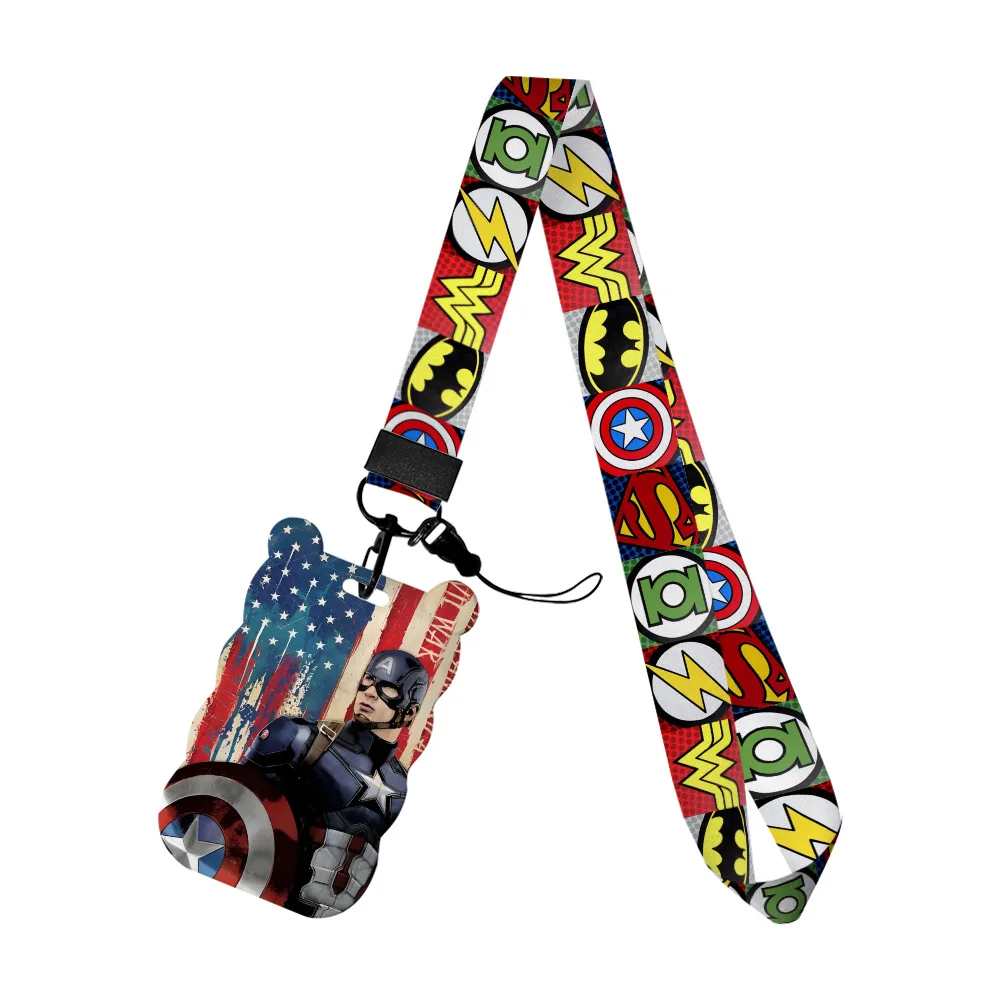 

M Hero Cartoon Card Holder Work Permit Name Badge Keychains Student Id Card Lanyard for Office School and Work