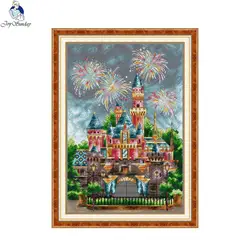 Joy Sunday Landscape DIY Embroidery Cross Stitch 11CT Kits Craft Needlework Set Printed Canvas Cotton Thread Home Decoration