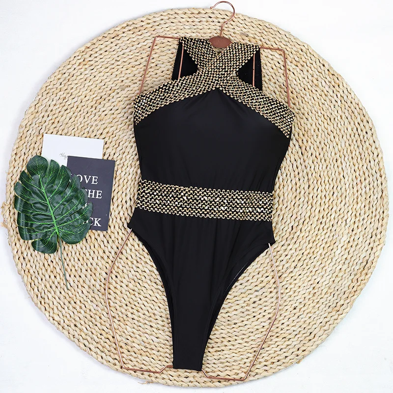 رفع المرأة قطعة واحدة المايوه 2026 الأسود الإناث ملابس السباحة البرازيلي Biquini الرجعية الاستحمام مايوهات Monokini بحر