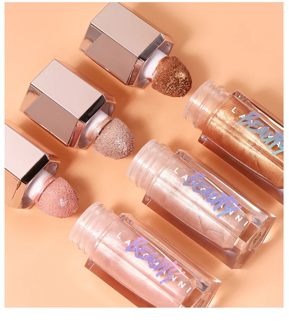 3 สี Liquid Glitter Highlighter Lasting Contouring Brighten Highlighter แต่งหน้าเครื่องสําอางผู้หญิง Contour Palette