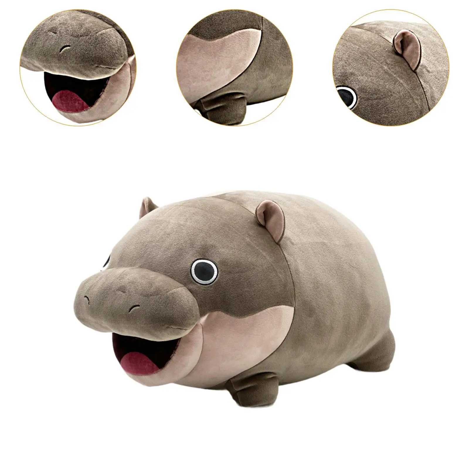 Hippo Plush Doll Decorative Birthday Gifts Hippo Doll Soft Lovely Cartoon Hugging Toy for Children Adults Baby Boys Girls Kids