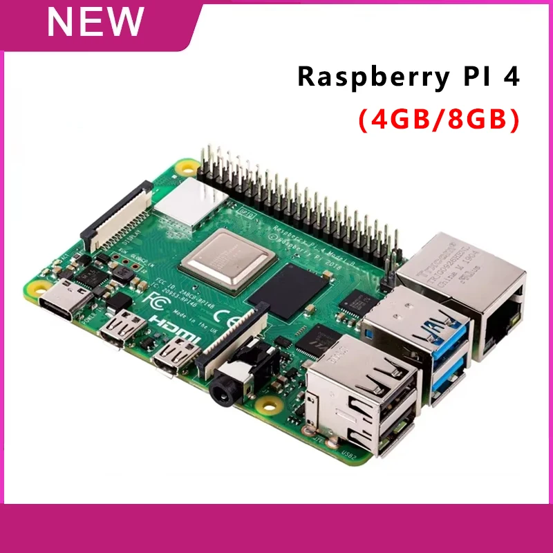 Original Raspberry Pi 4 Model B 4B RAM 4GB 8GB Development Board Core 1.5Ghz 4K Micro HDMI-Compatible Pi 4B