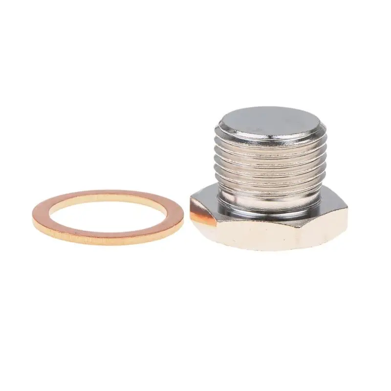 Universal Thread M18*1.5 OD Exhaust Pipe Fitting Flathead Screws Lambda Converter O2 Oxygen Sensor Plug