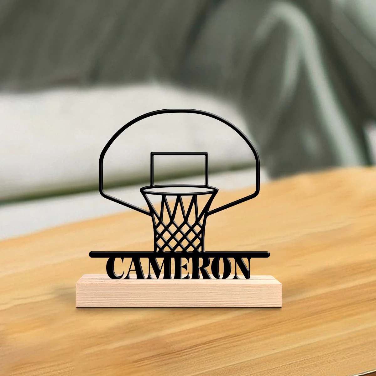 1pc Unique Personalized Metal Statue Ornaments Custom Name With Wooden Base Suitable for Fireplaces,Study Rooms,and Offices