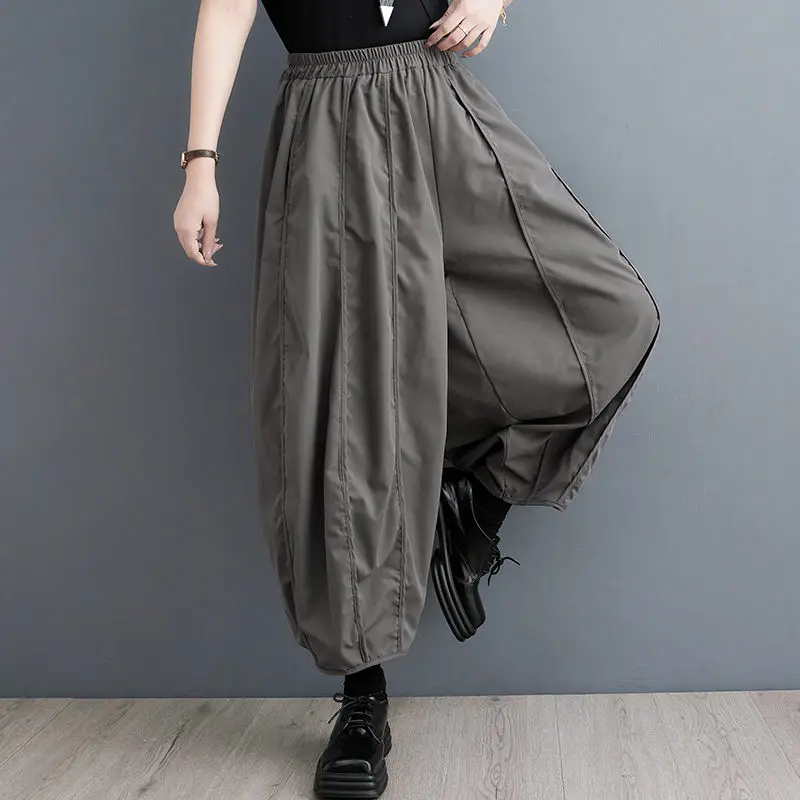 Newest Streetwear Clothing 2023 Summer Casual Pants Women's Loose Korean High Waist Large Size Crop Trousers Z884