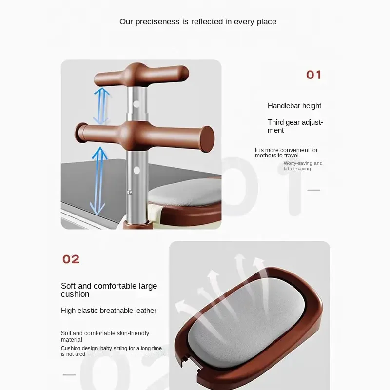 Imagem -04 - Assento de Segurança do Bebê com Guardrail Carro Pode Sentar-se em Scooters Infantis Multi-função Pode Ser Ajustada com Pull Rod 13